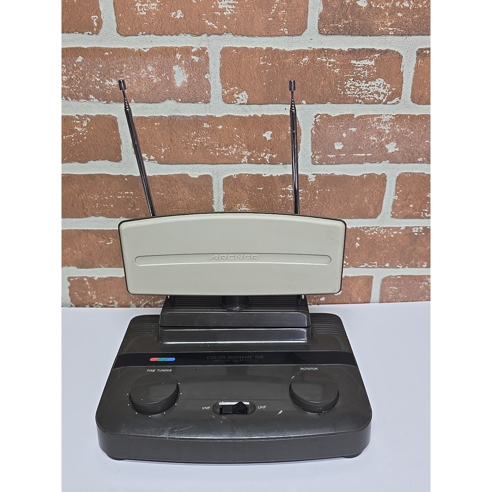 Vintage Archer Supreme 150 TV Antenna VHF/UHF/FM‎ Untested 70s Rabbit Ears Dish